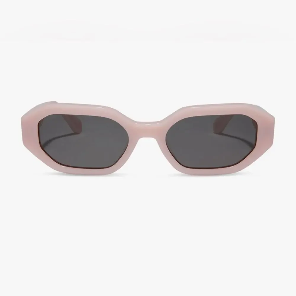 DIFF Pink Rectangle Sunglasses Polarized Y2K Aesthetic Retro UV 400
